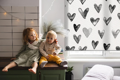 Store intérieur Coeurs noirs