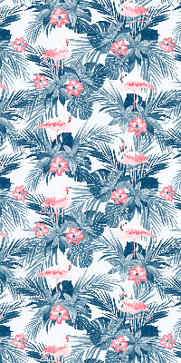 Store enrouleur Plantes tropicales et flamants roses