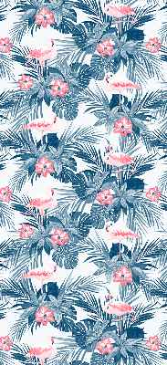 Store enrouleur Plantes tropicales et flamants roses