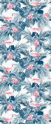 Store enrouleur Plantes tropicales et flamants roses