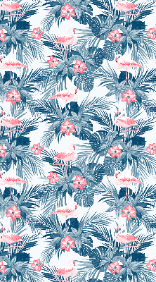 Store enrouleur Plantes tropicales et flamants roses