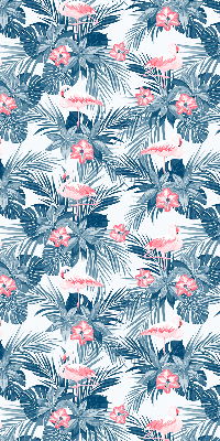Store enrouleur Plantes tropicales et flamants roses