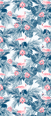 Store enrouleur Plantes tropicales et flamants roses