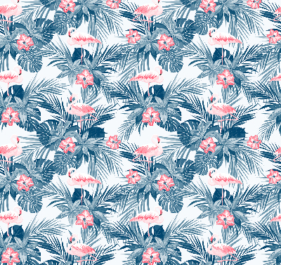 Store enrouleur Plantes tropicales et flamants roses