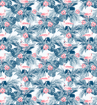 Store enrouleur Plantes tropicales et flamants roses