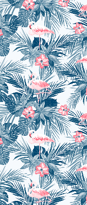 Store enrouleur Plantes tropicales et flamants roses