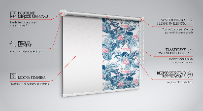 Store enrouleur Plantes tropicales et flamants roses