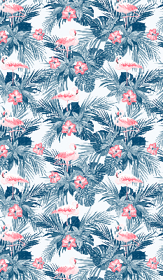 Store enrouleur Plantes tropicales et flamants roses