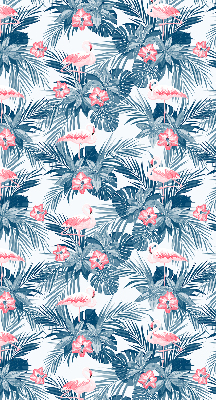 Store enrouleur Plantes tropicales et flamants roses