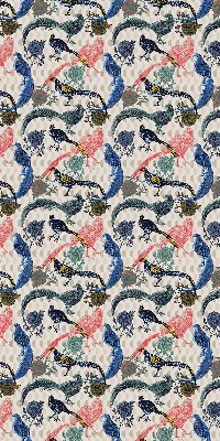 Store intérieur Paons colorés