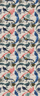 Store intérieur Paons colorés