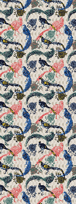 Store intérieur Paons colorés