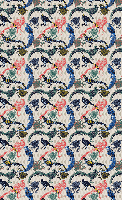 Store intérieur Paons colorés