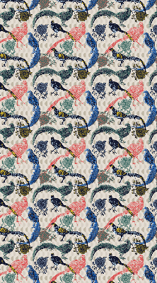 Store intérieur Paons colorés