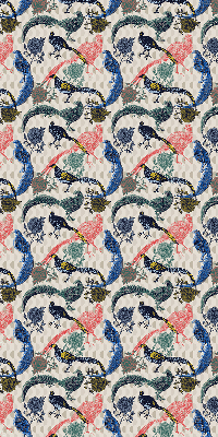 Store intérieur Paons colorés