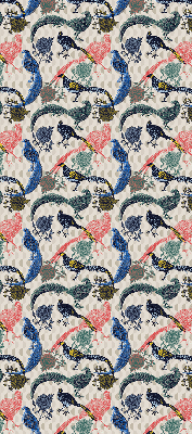 Store intérieur Paons colorés