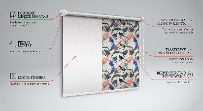 Store intérieur Paons colorés