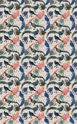 Store intérieur Paons colorés