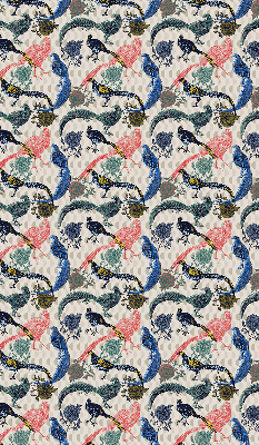 Store intérieur Paons colorés