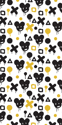 Store enrouleur Motifs noirs et jaunes