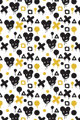 Store enrouleur Motifs noirs et jaunes