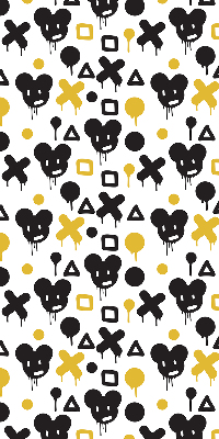 Store enrouleur Motifs noirs et jaunes