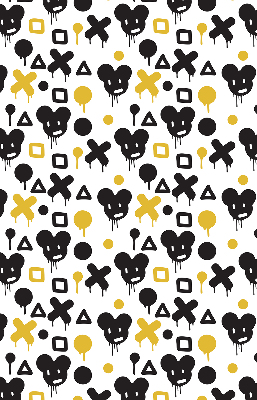 Store enrouleur Motifs noirs et jaunes