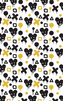 Store enrouleur Motifs noirs et jaunes