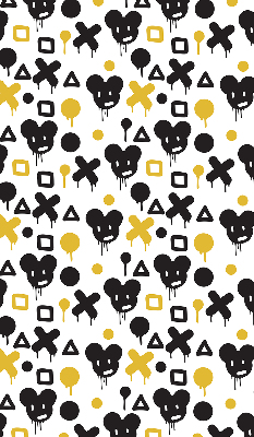 Store enrouleur Motifs noirs et jaunes