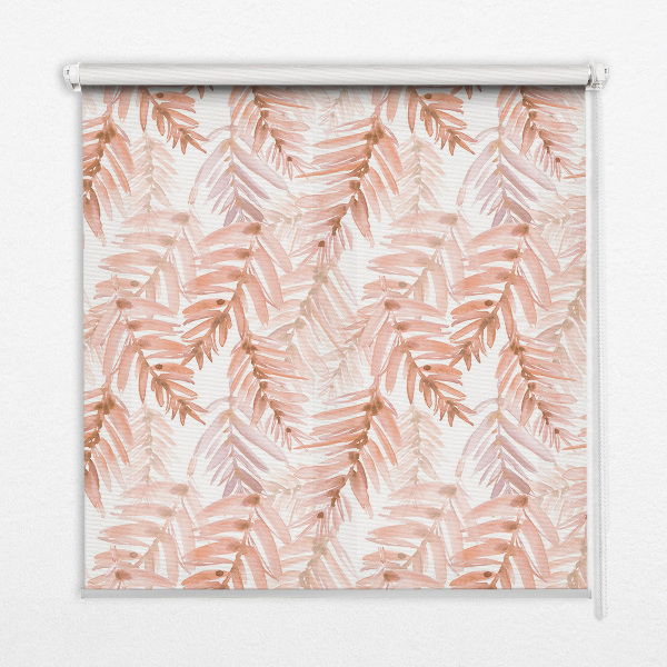 Store enrouleur Feuilles roses
