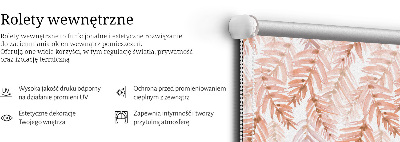 Store enrouleur Feuilles roses