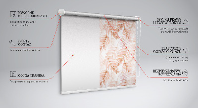 Store enrouleur Feuilles roses