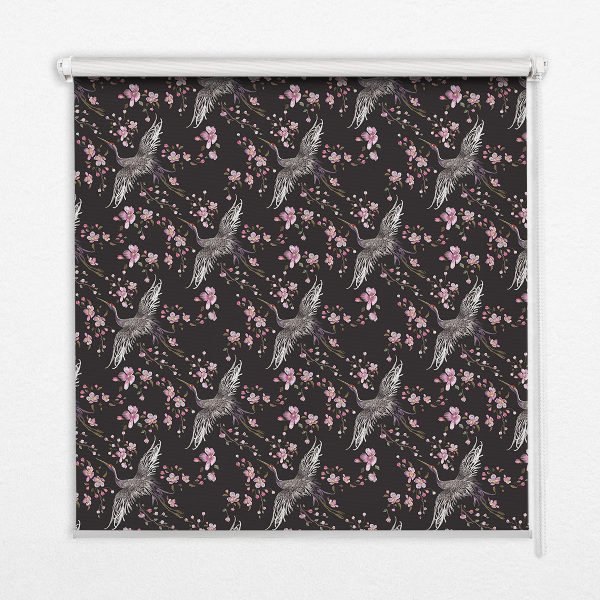 Store intérieur Hérons et fleurs