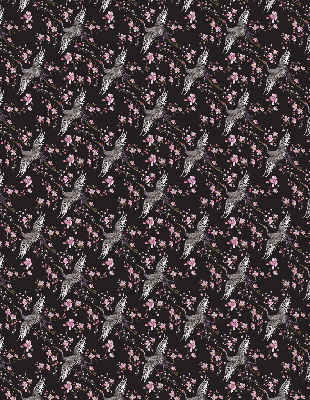 Store intérieur Hérons et fleurs