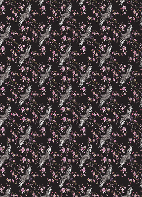 Store intérieur Hérons et fleurs