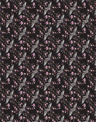 Store intérieur Hérons et fleurs