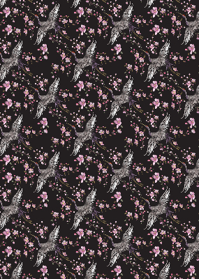 Store intérieur Hérons et fleurs