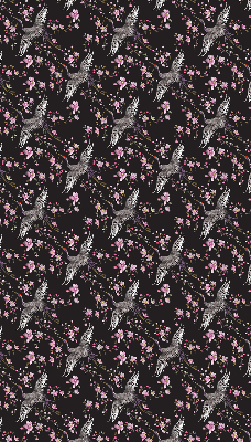 Store intérieur Hérons et fleurs