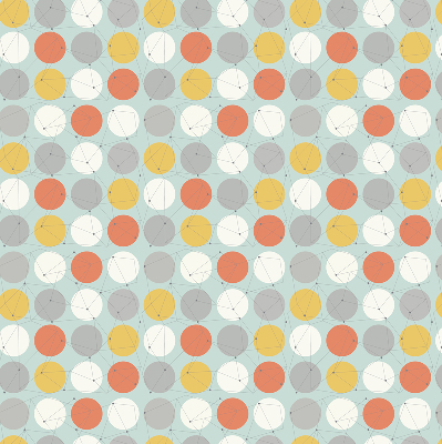 Store enrouleur Points reliés par des lignes sur des cercles