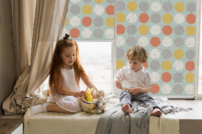 Store enrouleur Points reliés par des lignes sur des cercles