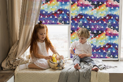 Store intérieur Triangles blancs sur fond coloré