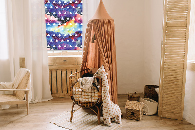 Store intérieur Triangles blancs sur fond coloré