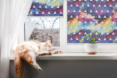 Store intérieur Triangles blancs sur fond coloré