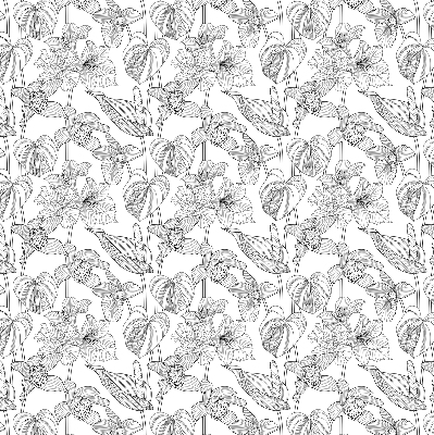 Store intérieur Fleurs esquissées