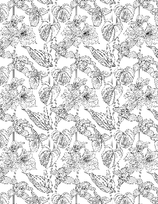 Store intérieur Fleurs esquissées