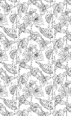 Store intérieur Fleurs esquissées