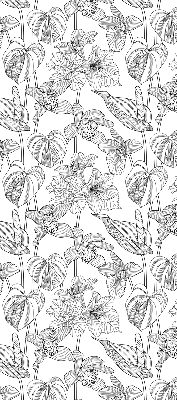 Store intérieur Fleurs esquissées