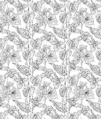 Store intérieur Fleurs esquissées