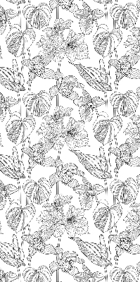 Store intérieur Fleurs esquissées