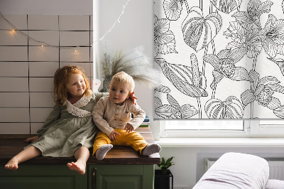 Store intérieur Fleurs esquissées